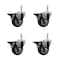 Service Caster 35 Inch Thermoplastic  Rubber Wheel Swivel 34 Inch Threaded Stem Caster Set with Brake SCC SCC-TS20S3514-TPRB-PLB-34212-4 - alternate 1